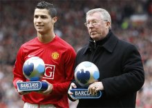 Cristiano Ronaldo i sir Alex Ferguson