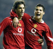 Ruud van Nistelrooy oraz Cristiano Ronaldo