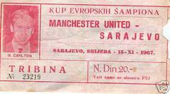 Bilet z meczu z FK Sarajevo